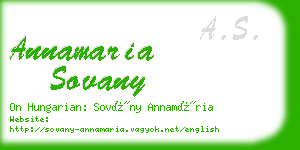 annamaria sovany business card